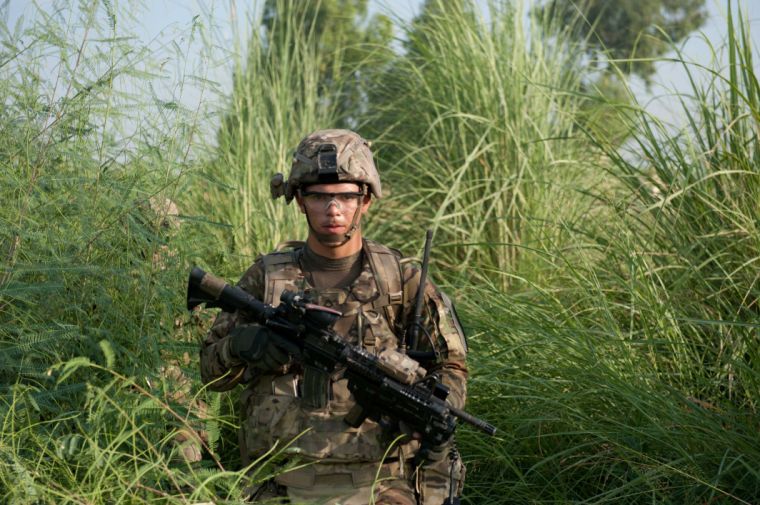 1st Cavalry conduct presence patrol around FOB Fenty
